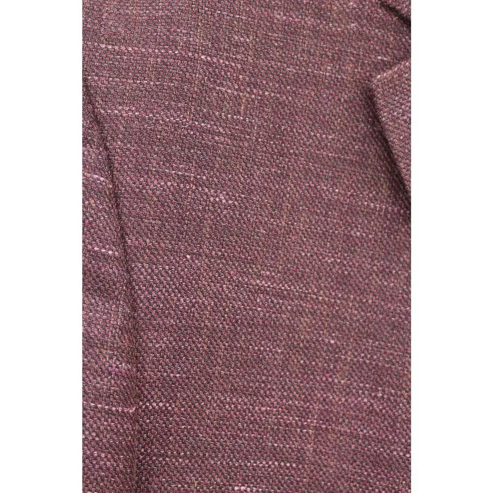 Mens Wool Silk Linen Blend Blazer 52L Italian Fabric Red Pink V Series by David